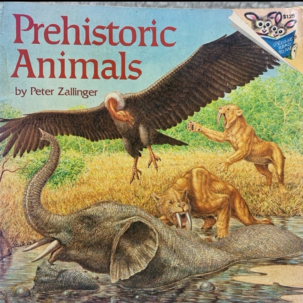 Prehistoric Animals vtg 1978 paperback book 8" used by Peter Zallinger